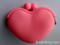 Sell HEART-SHAPE SILICONE coin PURSE