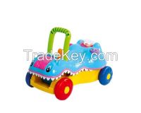 Switchable toys crocodile prince baby walker 2 in 1(ride-on or push forward)