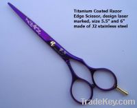 Laser mark designed Titanium Coated Barber Scissors