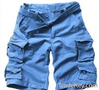 Wholesale 100 cotton twill garment dyed cargo shorts