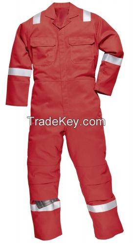 cotton fire retardant coverall with reflective tape