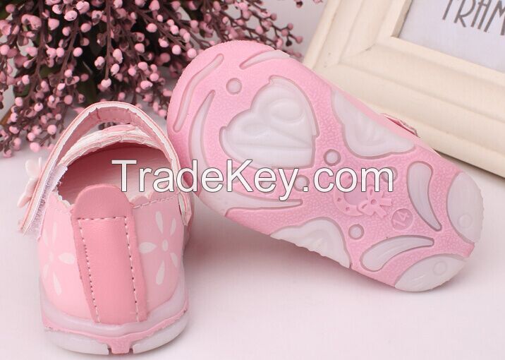 Spring and summer nubao soft bottom flash toddler sandals Velcro baby