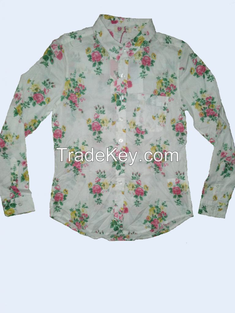 ladies woven shirt