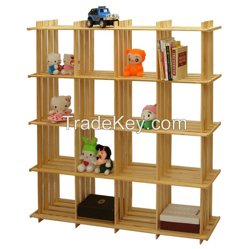 Sell  Wood rectangle 1-25 Hole Bookcase- Solid Unfinish