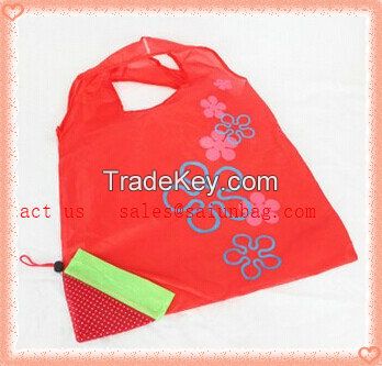 Promotion Custom Polyester reusable Foldable shopping bag,folding bag,fodable bag 