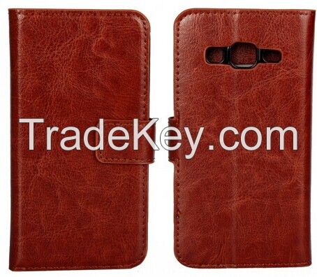 Retro Crazy Horse Wallet Leather Case for Samsung Galaxy Core Prime G360