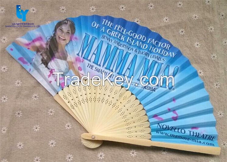 High Quality Bamboo Fabric/Paper Fan with(Custom-Made)