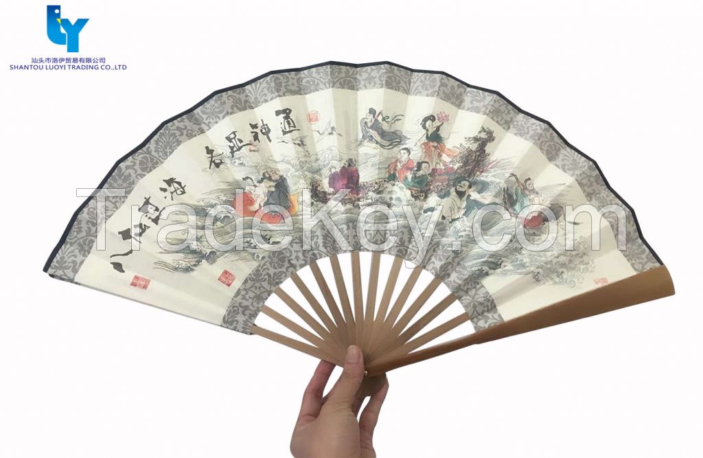 High Quality Bamboo Fabric/Paper Fan with(Custom-Made)