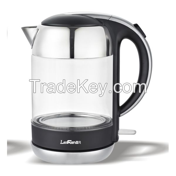 1.7L Rotatable Electric Glass Tea Kettle