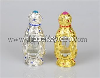 senior perfume bottle,golden perfumes bottle,silver perfume bottle