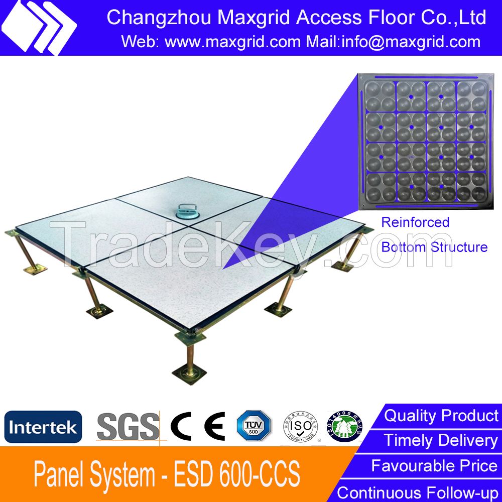 600mm Conductive PVC Steel Access Floor