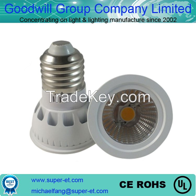 3w GU10 2700K cob led spotlight made in China