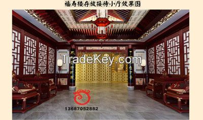 Buddha panel Aluminum alloy columbarium in temple