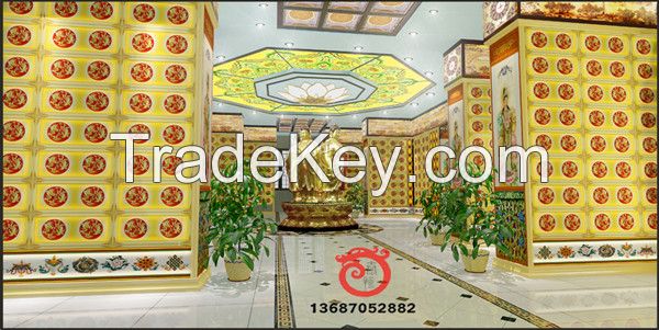 Buddha panel Aluminum alloy columbarium in temple