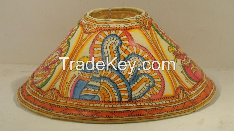 Hand painted Leather Lamps