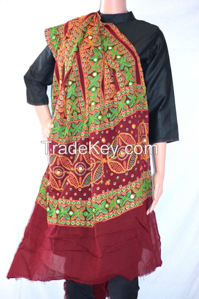 Hand Embroidered  Kutch Dupatta