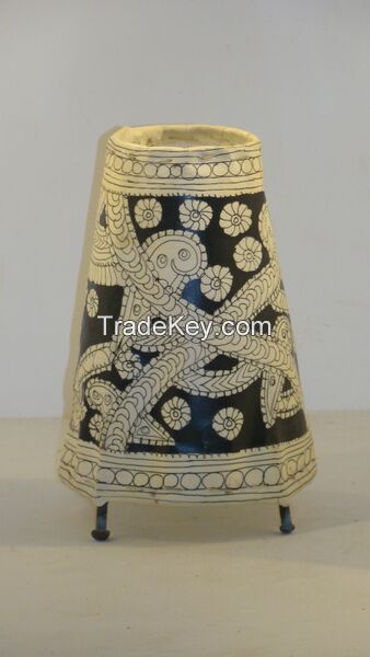 Hand painted Leather Lamps