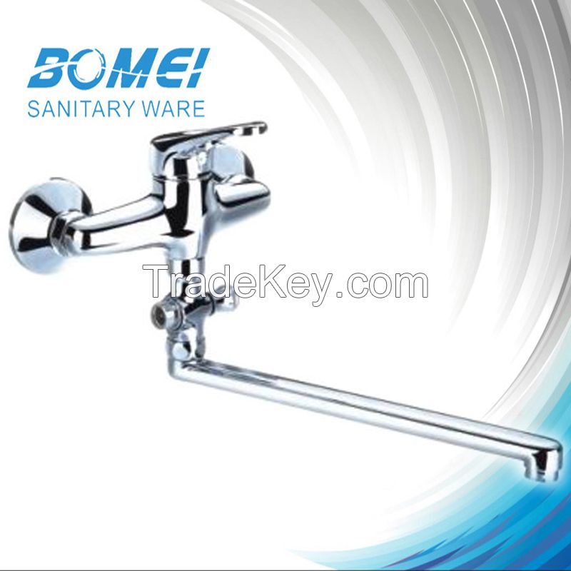 Popular in Russia  Brass Wall-Mounted Kitchen Faucet