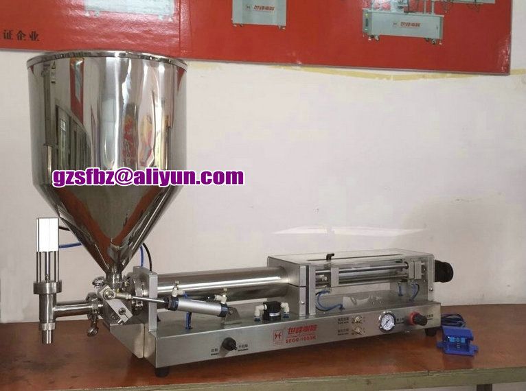 Semi-automatic piston sauce filling machine