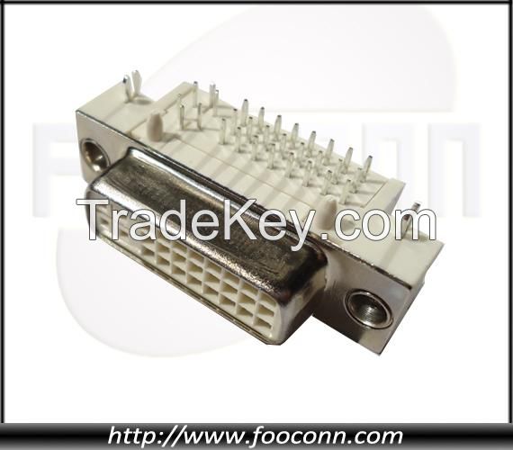 DVI Connector 24+5 Female Right Angle DIP