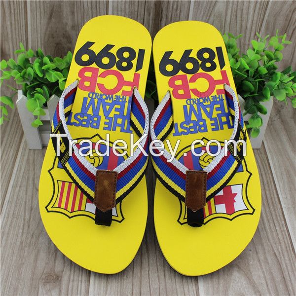 Famous brand name men flip flops with eva material