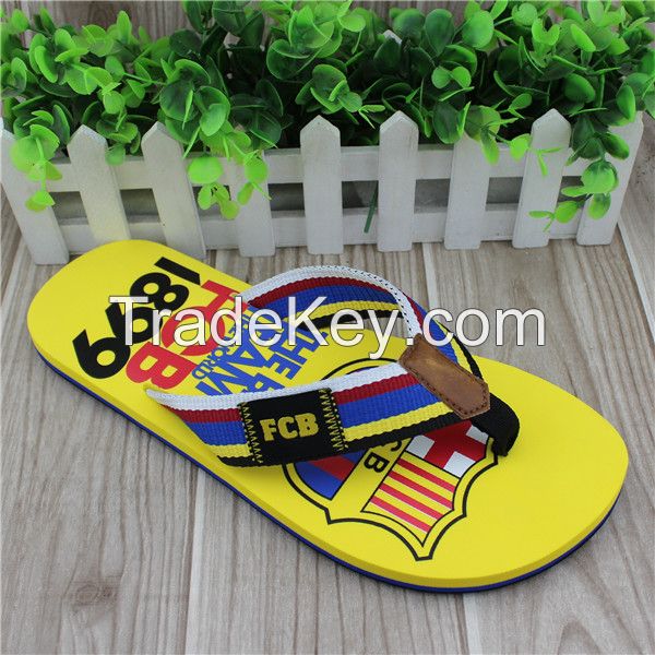 Famous brand name men flip flops with eva material