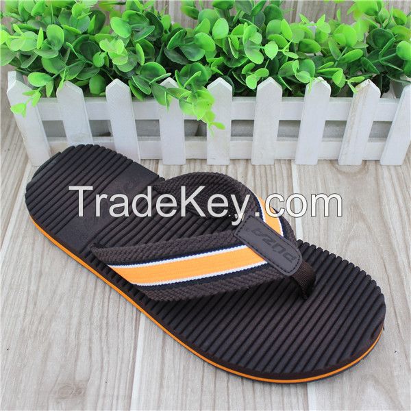 Fabric strap eva fashion men slipper for beach use