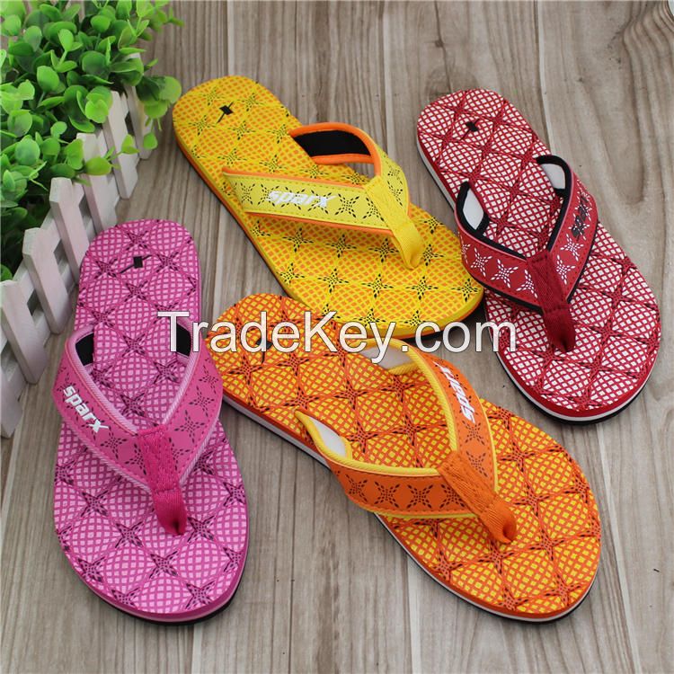 2017 new design soft girl fishion nude printed eva slipper