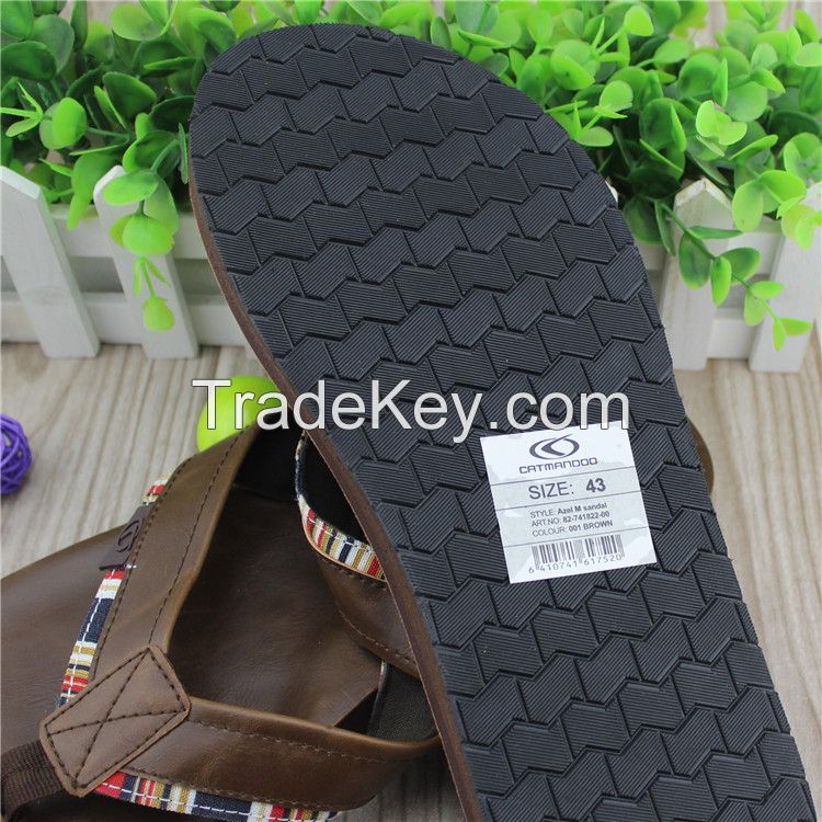 High luxury men fashion pu leather slippers