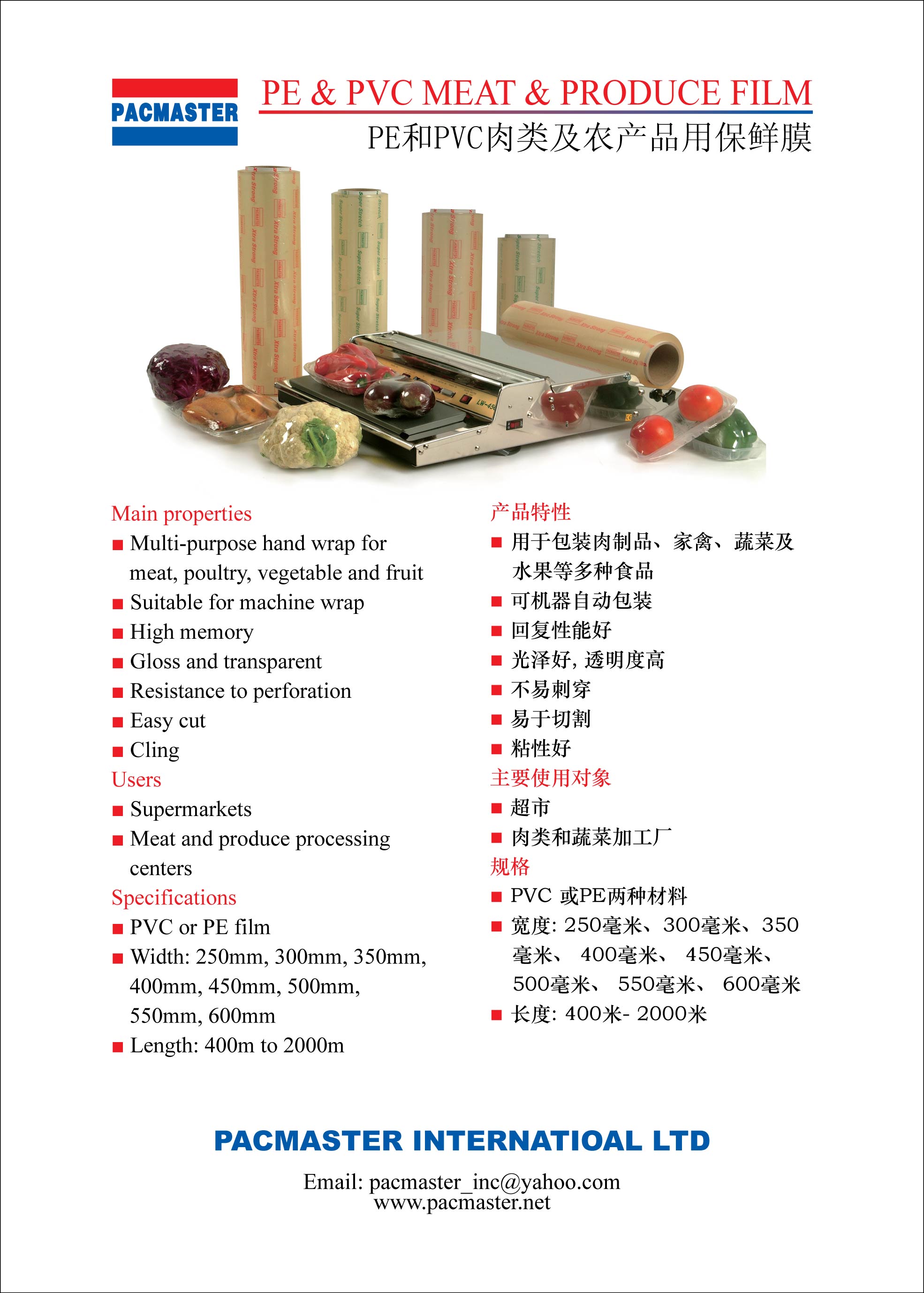 PACMASTER MEAT  AND PRODUCE FILM