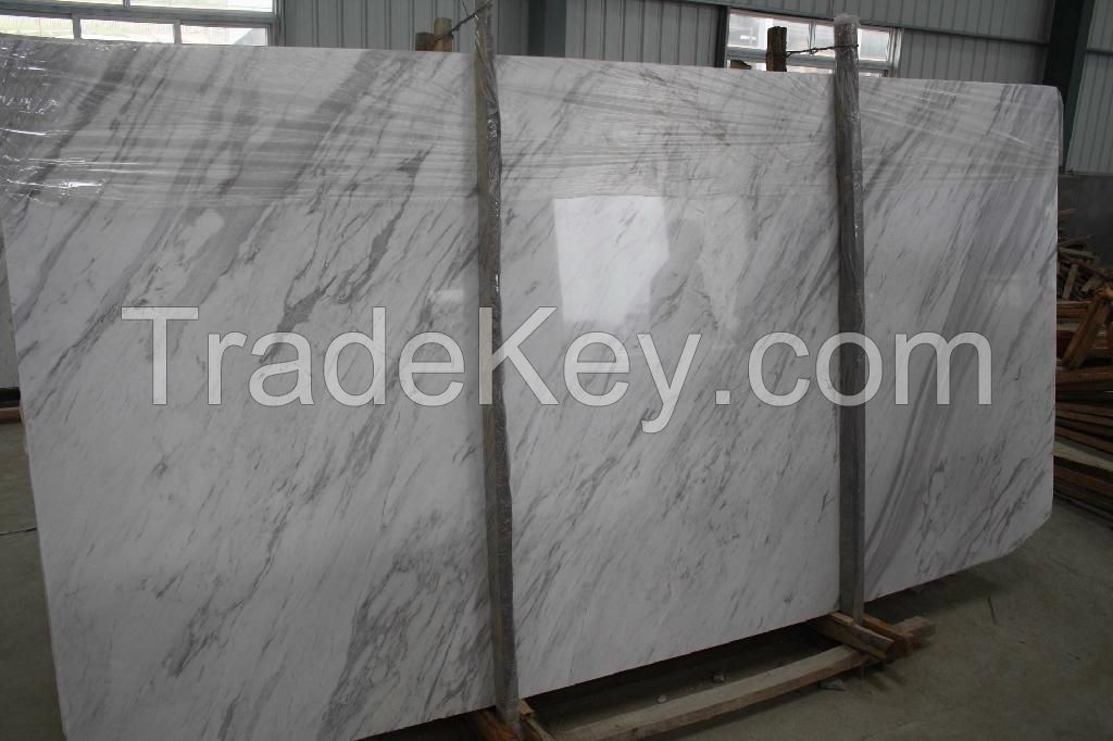 Volakas Marble Polished Slabs, Greece White Marble Tiles &amp; Slabs