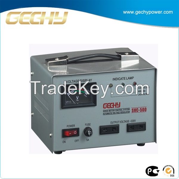 SVC 500VA Servo motor meter display automatic stabilizer