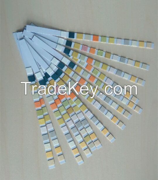 CE approved Urinalysis Reagent Strips, glucose/ph/protein/blood/ketone/bilirubin/SG/nitrite/Acorbic Acid