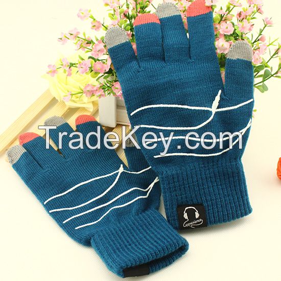 conductive touch fingers touch screen smart gloves