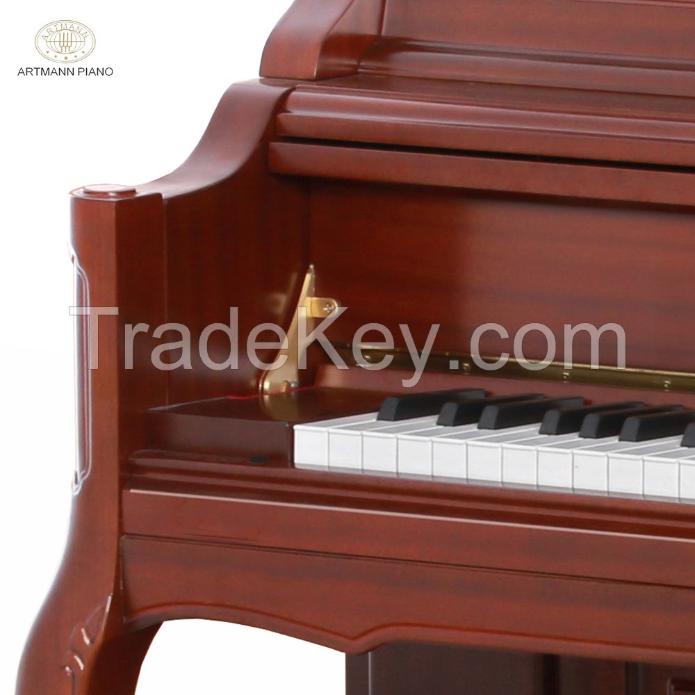 Shanghai Artmann red wood GD125C3 acoustic upright piano vintage piano