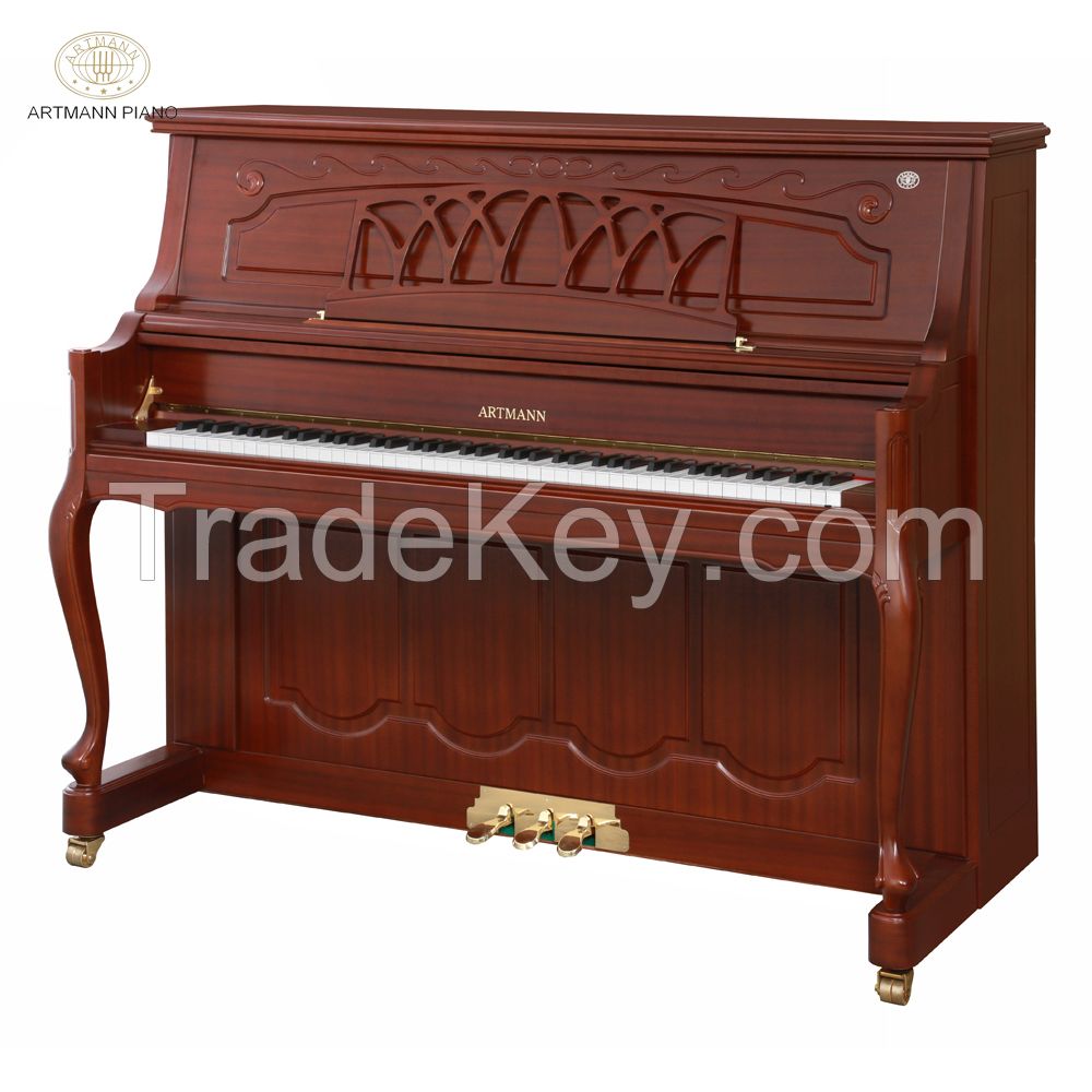 Shanghai Artmann red wood GD125C3 acoustic upright piano vintage piano