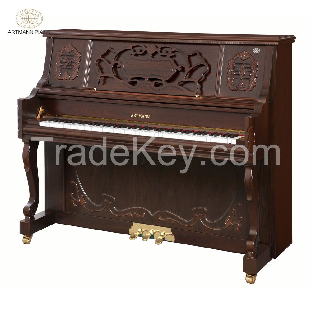 Shanghai Artmann walnut GD125C2 acoustic upright piano vintage piano