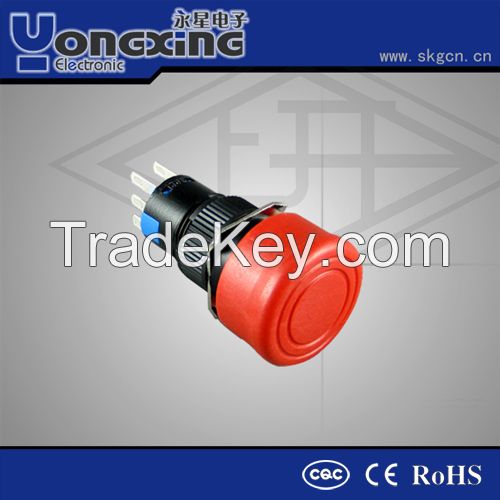16mm emergency push button switch with waterproof cover