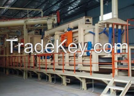 Particle board making line