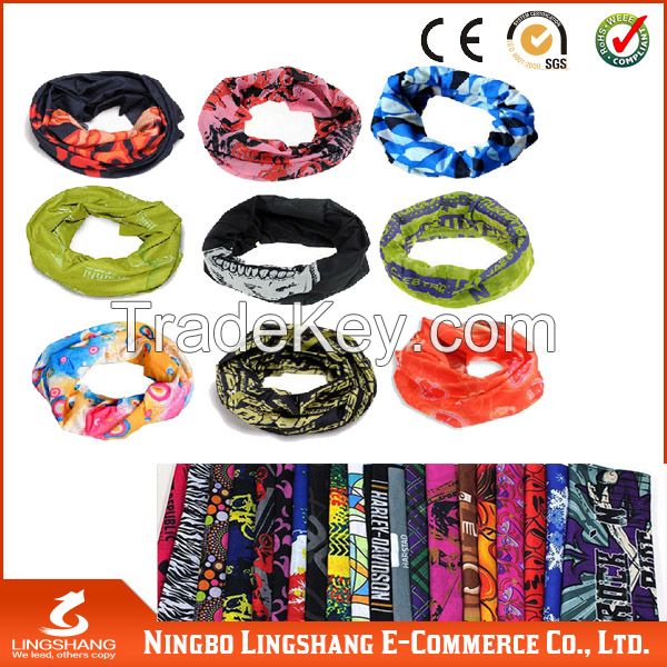 multifunctional seamless polyester sports bandana headwear