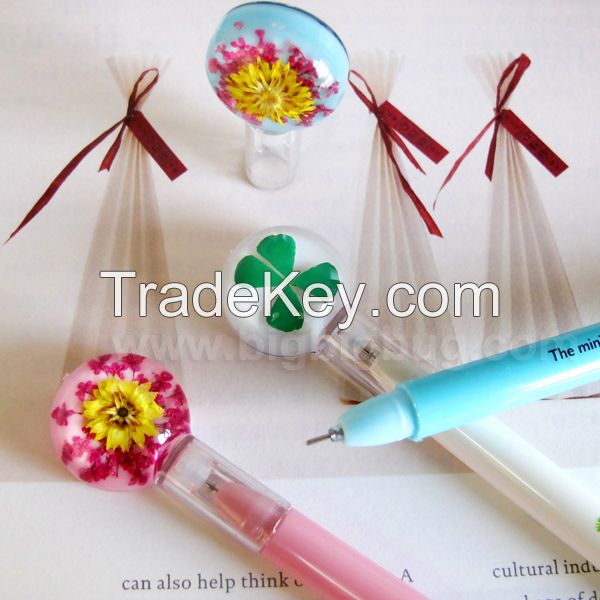 flower amber gel pen for sounevir