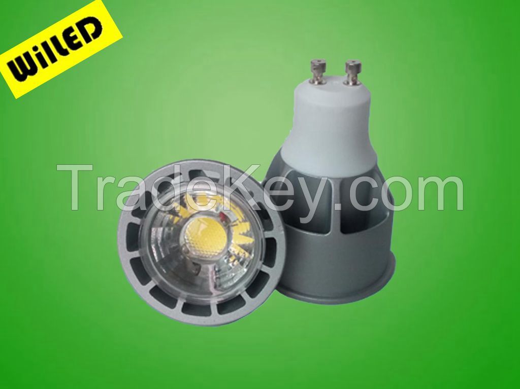 9W COB LED Spotlight GU10 lamp 720lm 80ra 80lm/W