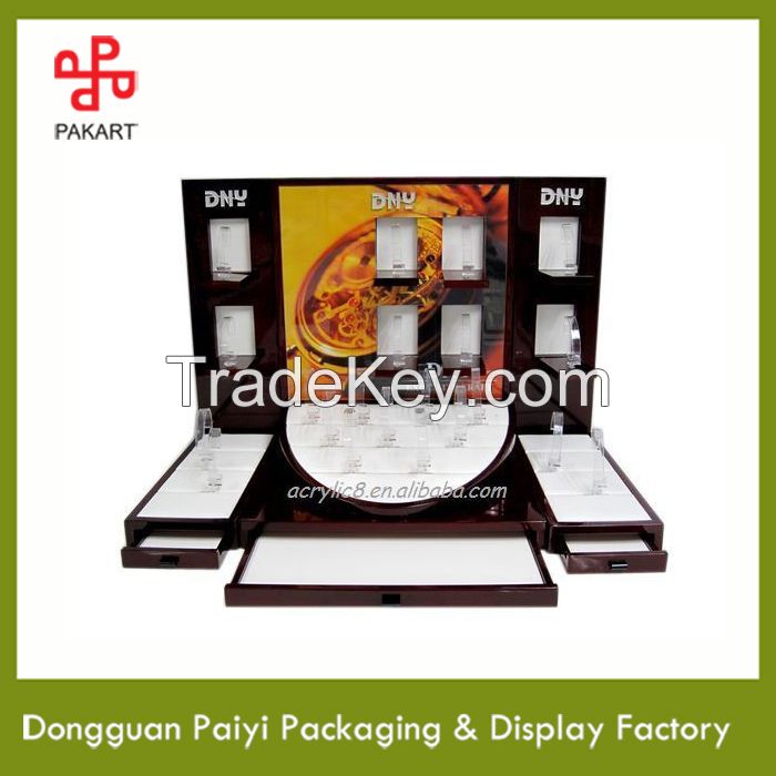 Fashion New Design Acrylic/Wood Watch display Stand/Rack 2015 Dongguan