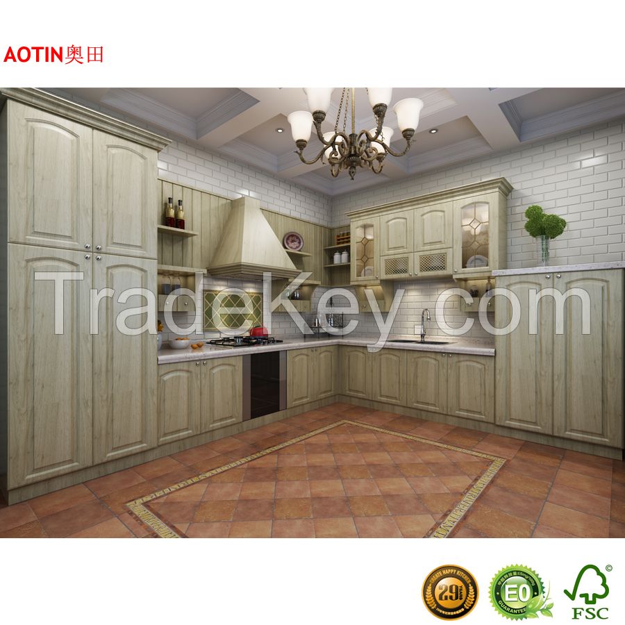 Economical Classic Style PVC Kitchen Cabinet Manufacturer China