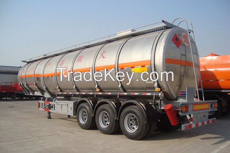 Tri- Axles 36CBM-60CBM Oil Tanker Semi Trailer For Sale