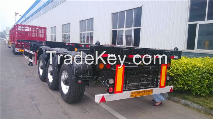 3 axle skeletal transport container semi trailer