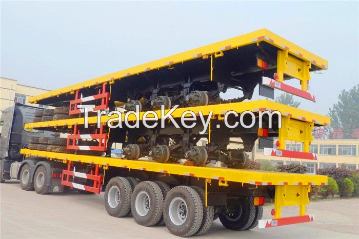 High Quality 3 Axle Container 40ft Flatbed Trailers For Sale