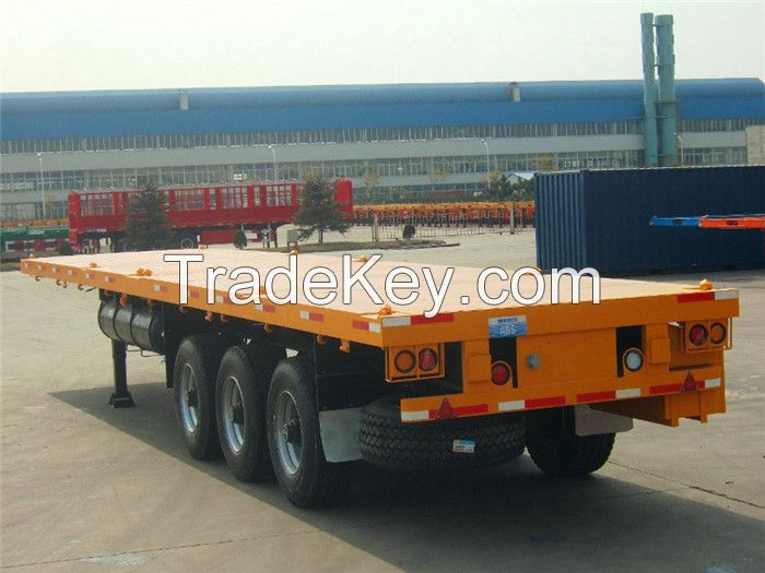 High Quality 3 Axle Container 40ft Flatbed Trailers For Sale