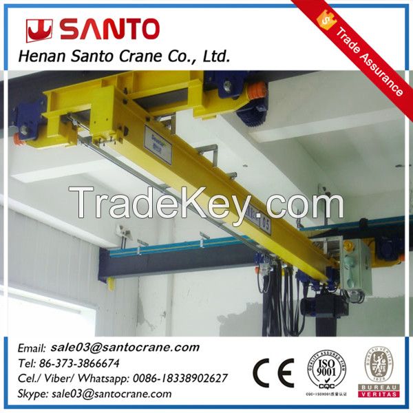 lx model eot single girder hanger underslung overhead bridge crane with ce iso