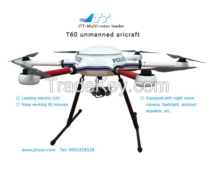 JTT T60 Six-axis Military Aircraft, Pre-sale Wireless Remote Control Multi-rotor, Unmanned Flying Camera Multi-copter, Professional FPV Unmanned Aerial Vehicle UAV